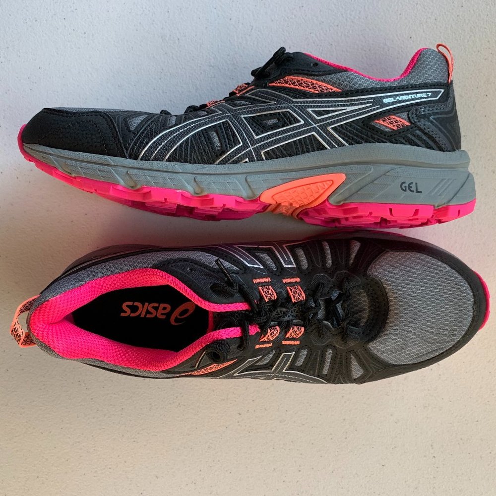 Asics NEW GEL-VENTURE 7 Pink & Gray Women's Running Athletic Shoes Size 8 1/2